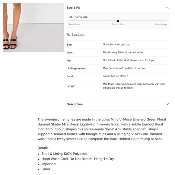 NWT Lulus Mindful Muse Emerald Green Floral Burnout Skater Mini Dress Small - Picture 2 of 13